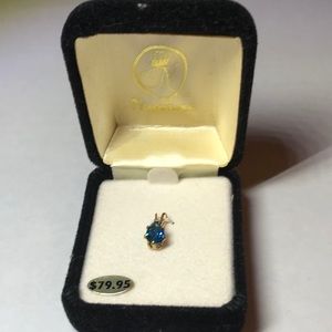 Sapphire Pendant Stone 14K